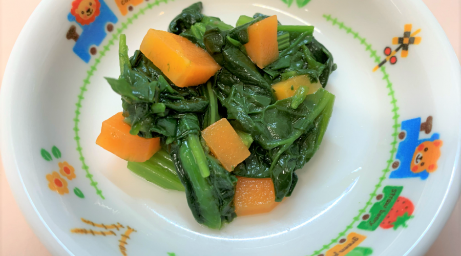 ほうれん草の和え物 ぬくもりのおうち保育給食レシピ集