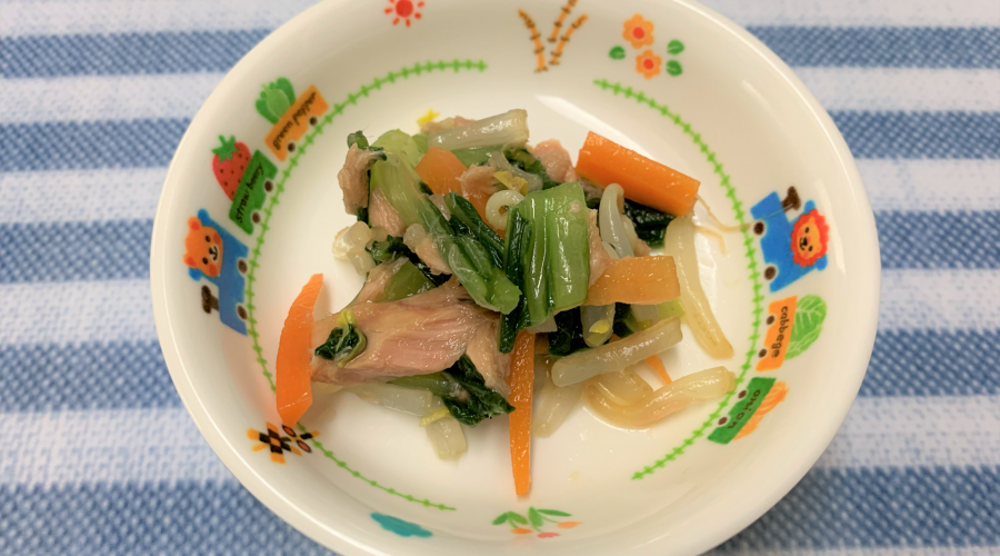 チンゲン菜の中華和え | ぬくもりのおうち保育給食レシピ集